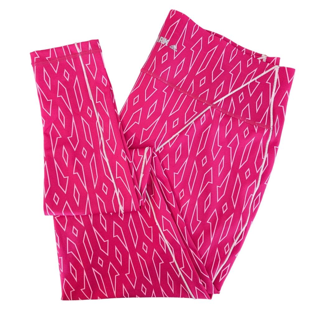 Adidas Ivy Park Beyonce Hot Pink Monogram Workout  Leggings Plus Size 2X‎